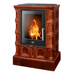 Kachlová kamna ABX Britania exklusive, kachlový sokl, Hnědá